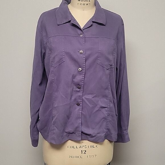 Chico’s Design Lavender button down shirt, Size 3 - Picture 1 of 4